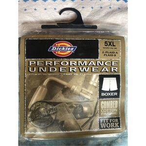 NIP Mens Size 5XL Dickies Combed Cotton Boxer Performance Underwear